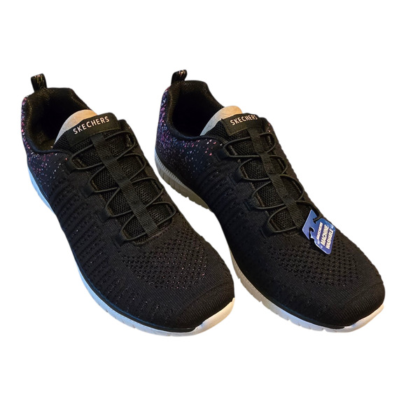 Skechers Shoes - Skechers Virtue Sneakers Womens Size 11 Black/Pink Slip On Memory Form Comfort